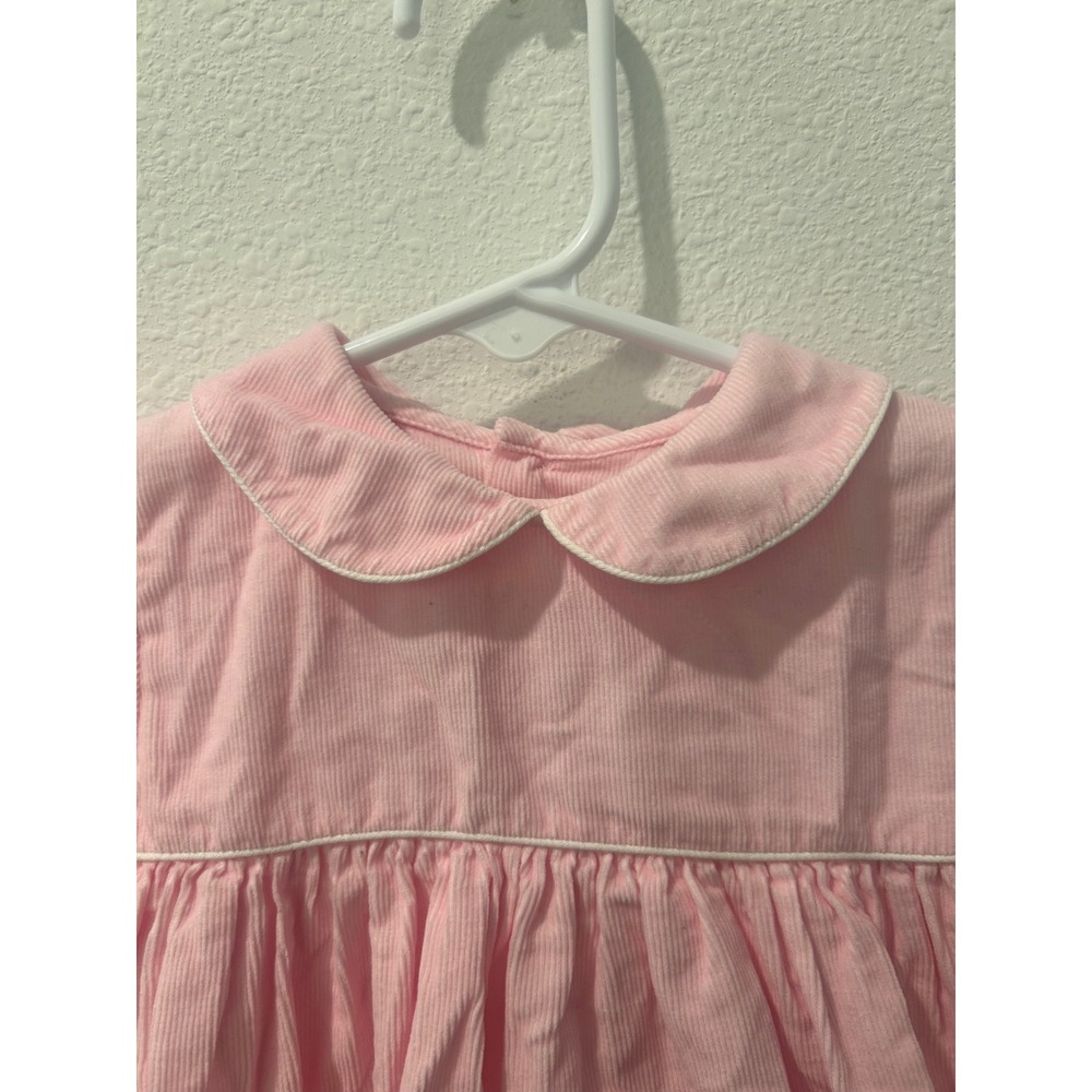 Petit Ami Pink Corduroy Baby Dress Peter Pan Collar 6 Months - Picture 3 of 6